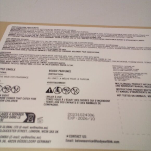 Body & Earth Love Set Hand Cream Foot Cream Soap Candle - Picture 12 of 12